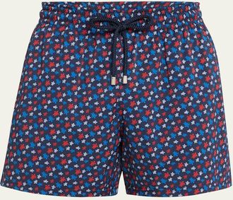 Vilebrequin Mens Micro-Turtle Swim Shorts