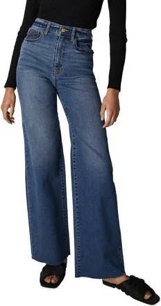 Unpublished Noemi Long Pasadena Flare Jeans in Dark Blue at Nordstrom, Size 27