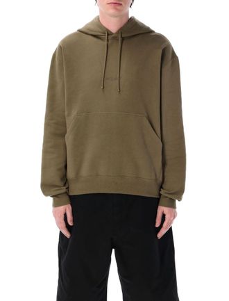 Saint Laurent Khaki Logo Hoodie