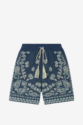Alanui Bermuda aus Jacquard-Baumwolle mit Bandana-Muster