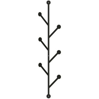 Dmora Dmora - Perchero Dpasin, Perchas, Percha Multiusos, Perchero De Pared, 22x5h94 Cm, Negro