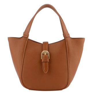 Pourchet Tassen, Dames, Geel, ONE Size, Leer, The Flight Small Tote Bag