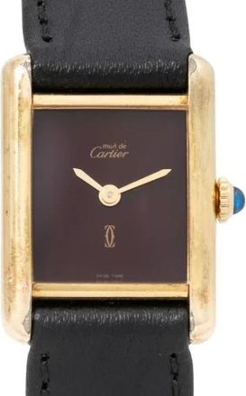 Cartier Pre-owned Leather watches - Dames - Vintage Horloges - Geel - ONE Size - Vintage