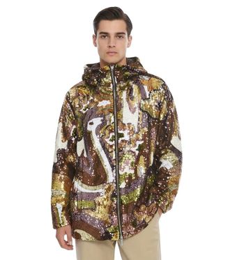Dsquared2 Multicolor Embellished Hooded Jacket