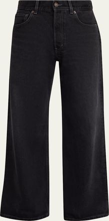 Jeanerica Mens Black Denim Wide-Leg Jeans