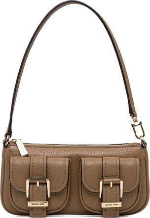 Michael Michael Kors Borsa a spalla Zoe piccola con doppia fibbia - Marrone