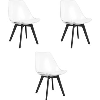 OEM Silla Mark - Patas Transparentes / Negras X 3