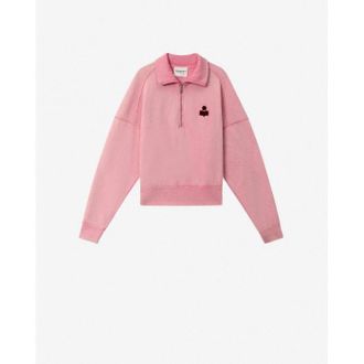 Isabel Marant Half Zip Logo Sweatshirt Bgby