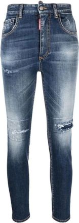Dsquared2 Slim-fit Jeans - Dames - Slim Fit Jeans - Blauw - XS - Katoen - Jeans