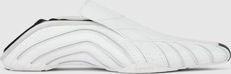 Gucci Mens Slip-on Sneaker, White, Leather
