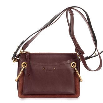 Chlo&eacute; Pre-owned Womens Small Roy Clutch Crossbody Shoulder Bag - Burgundy - One Size