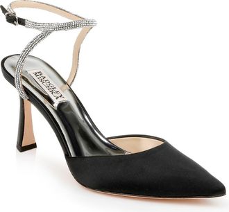 Badgley Mischka Collection Kamilah Ankle Strap Pump in Black at Nordstrom, Size 5.5
