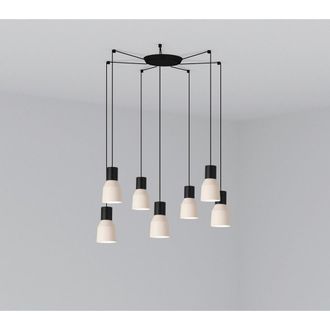 Faro Barcelona Faro Kombo - L&aacute;mpara De Techo Colgante Cluster Beige, E27
