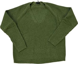 Tom Ford Maglione a coste con scollo a V - Verde