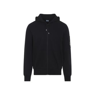 C.P. Company Black Cotton Hoodie