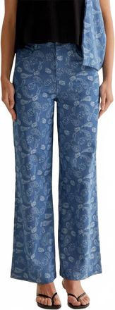 Compa&ntilde;&iacute;afant&aacute;stica Paisley Print Jeans In Denim