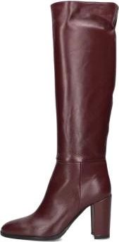 Lina Locchi Schoenen, Dames, Rood, 42 EU, Wol, Rode puntige neus hoge hak laarzen