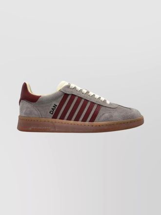 Dsquared2 leather stripe low-top sneakers