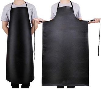 OEM Delantal De Cocina De Pvc, Delantal De Carnicero De Cuero Resistente Al Aceite, Delantal De Chef, Ropa De Trabajo De Cocina-l