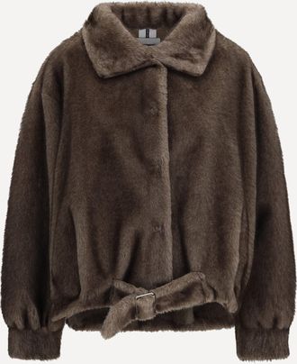 Sword 6.6.44 Faux fur Jacket with waist belt Female 42