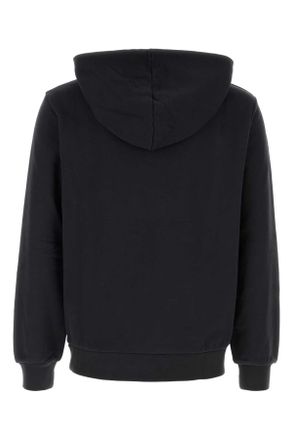 A.P.C. Logo-Embroidered Hoodie - Black