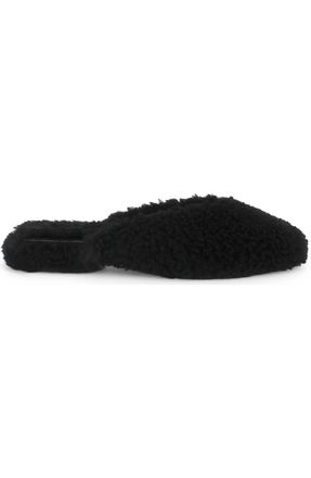 Yosi Samra Womens Jessy Mule In Black Faux Shearling