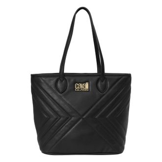 Cavalli Large WoMens Tote Bag with Pouch CCHB0228 - Black - One Size