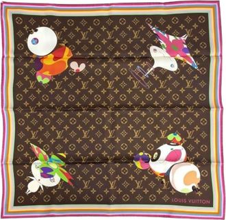 Louis Vuitton Pre-owned Scarves, female, Multicolor, Size: ONE SIZE Pre-owned Vintage Silk Scarf