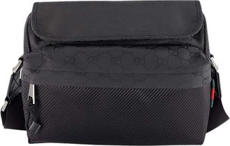 Gucci Black GG Medium Crossbody Bag