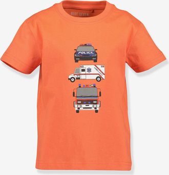 Blue Seven T-Shirt grosse Fahrzeuge Jungen BLUE SEVEN orange bedruckt