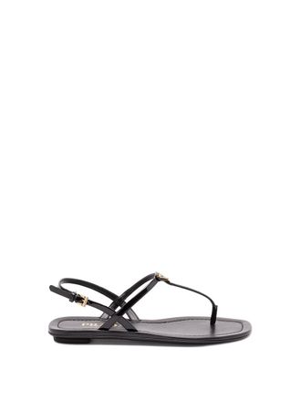 Prada Patent Leather Flat Sandals