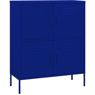 vidaXL Armario De Almacenamiento Acero Azul Marino 80x35x101,5 Cm Vidaxl