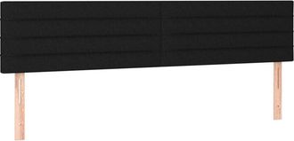 vidaXL Cabeceros 2 Unidades De Tela Negro 80x5x78/88 Cm Vidaxl