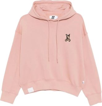Izzue logo-embroidered hoodie - Pink