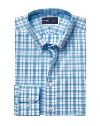 CHARLES TYRWHITT Non-Iron Stretch Check Wool Shirt