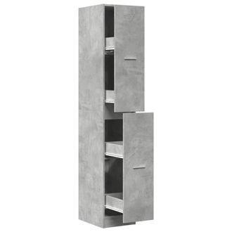 Berkfield Home Apothecary Cabinet&not;Concrete Grey 30x41x174.5 cm Engineered Wood