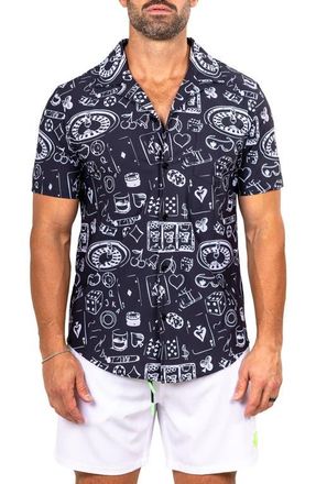 Maceoo Marthy Black Camp Shirt at Nordstrom, Size 4