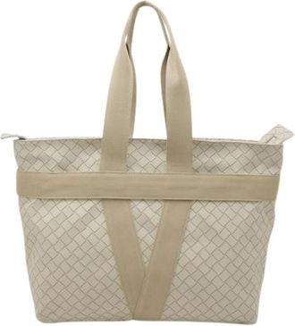 Bottega Veneta Pre-owned Intrecciato Scorpito Rubber Tote Bag - Heren - Vintage Shopper - Beige - ONE Size - Vintage