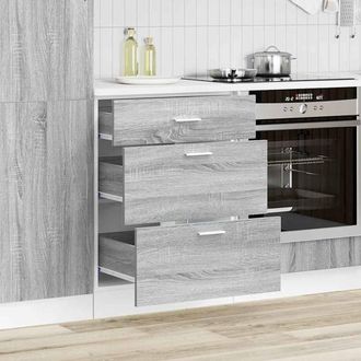 Berkfield Home Kitchen Base Cabinet Grey Sonoma Engineered Wood
