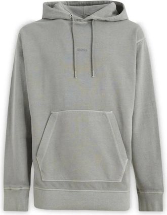 HUGO BOSS Athleisure Hoodie - Heren - Hoodies - Grijs - M - Katoen - Hoodies & sweatvesten