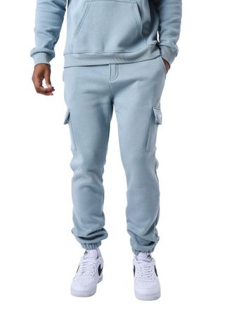 Project X Paris Signature Cargo Style Jogging Bottoms, Blue / Grey, S