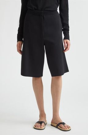 Toteme Knit Shorts in Black at Nordstrom, Size X-Large