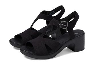 Bzees Everly Strappy Sandals Womens Sandals Black Denim : 8.5 M, Textile