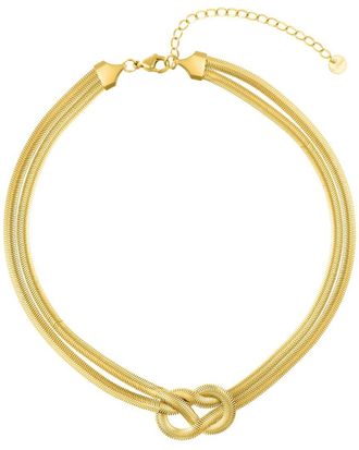 Adornia Adornia 18K Plated Tarnish Resistant Adjustable Knot Necklace