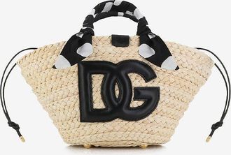 Dolce & Gabbana Flecht-Shopper mit Tupfenprints Kendra Small