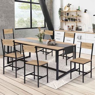 IDMarket Idmarket - Lote De 6 Sillas De Cocina De Dise&ntilde;o Industrial Detroit