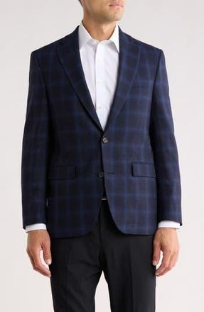 Jack Victor Elex Plaid Sport Coat in Navy at Nordstrom Rack, Size 42 Regular