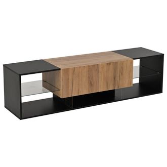 Urban Meuble Mueble de TV de madera y color negro con iluminaci&oacute;n LED