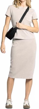 Thread & Supply Ginny Midi Skirt In Taupe