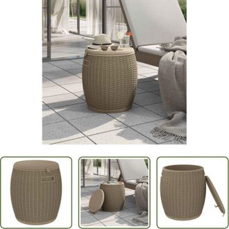 vidaXL Polipropilene - Contenitore da Giardino 4 in 1 Polipropilene Marrone Chiaro